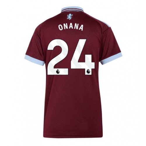 Stroje piłkarskie Aston Villa Amadou Onana #24 Koszulka Podstawowej dla damskie 2026-27 Krótki Rękaw